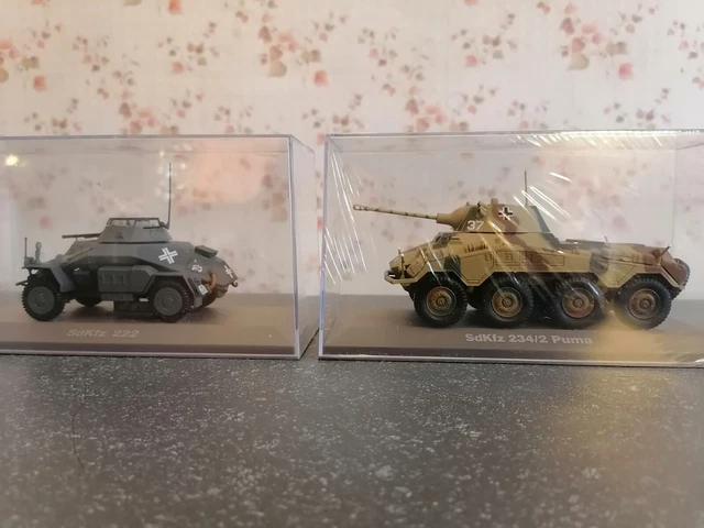 VÉHICULES BLINDÉS SDKFZ 222 et SdKfz 234 Puma au 1/43 Editions Atlas