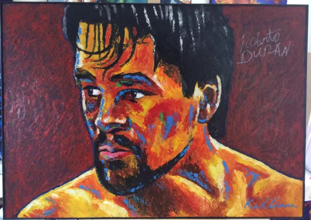 Boxing Roberto Duran ~ Signed Original By Patrick J Killian