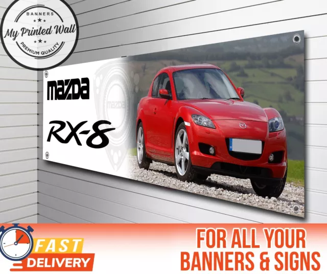 Mazda RX-8 Mk1 Banner for Garage, Workshop etc
