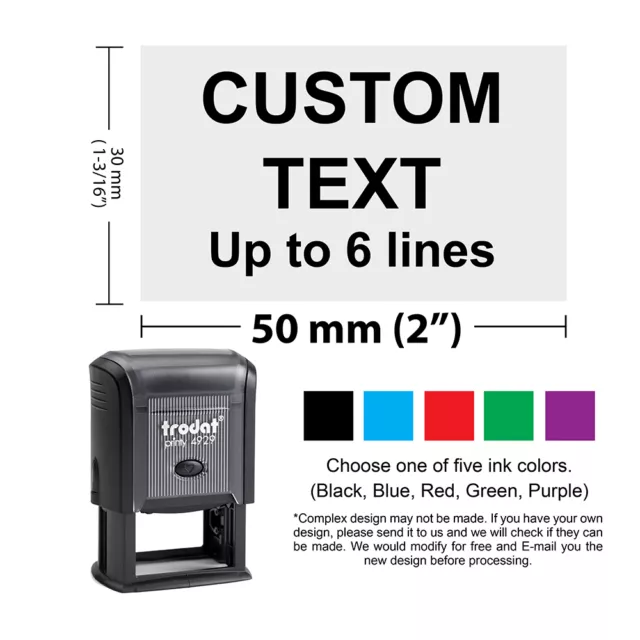 Self Inking Custom Return Address Stamp Business LOGO Brand Name All Size  Stamps