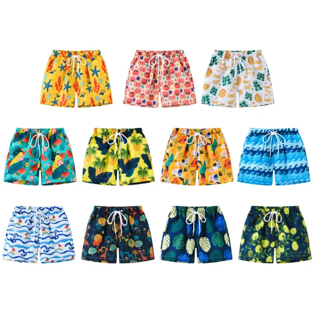 Pantaloncini da spiaggia hawaiani bambino bambino baule da nuoto cartoni animati costumi da bagno fondo