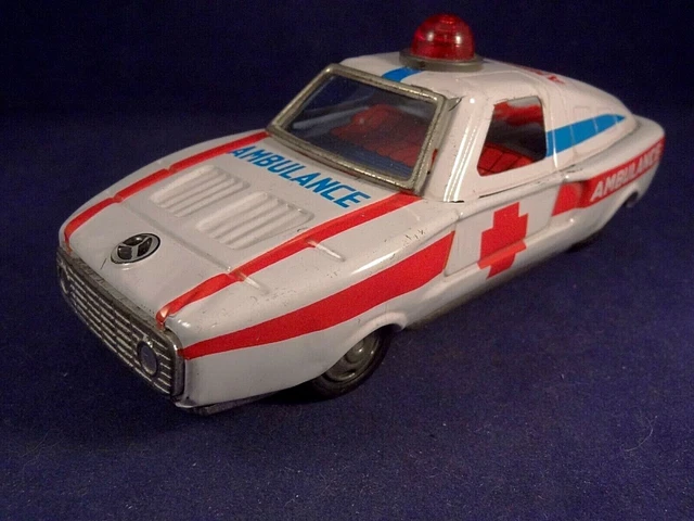 ANCIEN JOUET CAMION Camionnette Ambulance Jan Vinot En Tole N° 5191-9-A