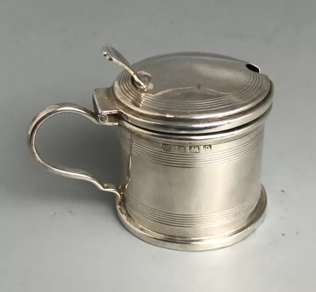 Antique Silver Mustard Pot A & J Zimmerman Birmingham 1914 BZX