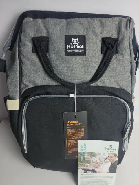 Hafmall Diaper Bag Backpack - Waterproof Multifunctional Large Travel Nappy Bag