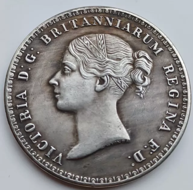 1839 Queen Victoria Una And The Lion Silver Coin - Lovely Crown Size