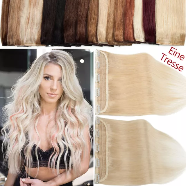 Clip In Remy Echthaar Extensions Dick Human Hair Haarverlängerung Ein Tressen DE