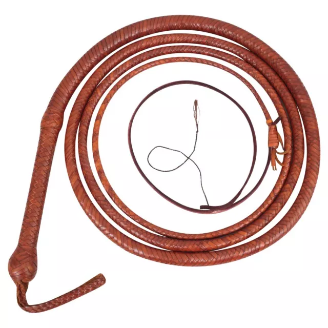 Kangaroo Hide Leather BULL WHIP 04 to 16 Feet Long 16 Plaits Indiana Jones Whip