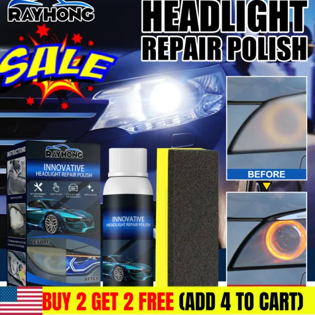 Headlight Cover Len Restorer Cleaner Repair Liquid Polish Car Accessories 20ml-