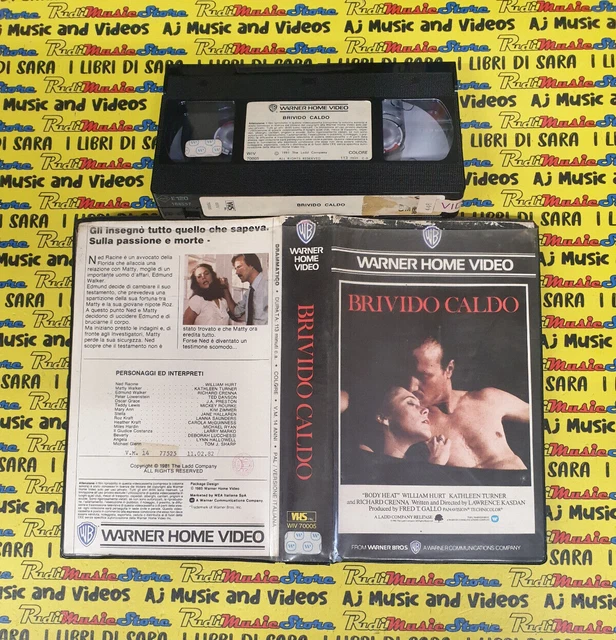VHS FILM BRIVIDO CALDO william hurt kathleen turner 1985 warner home