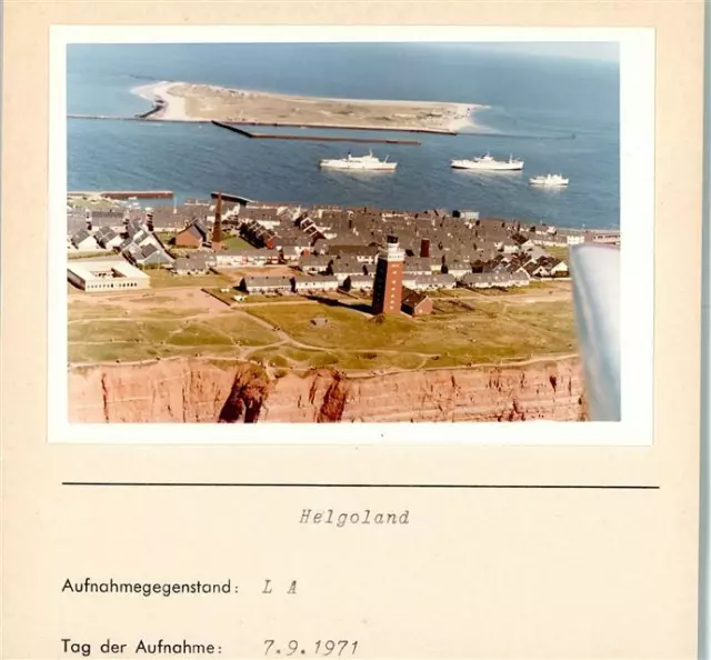 10186542 - 2192 Helgoland Luftaufnahme Foto montiert auf Karton Fliegeraufnahme