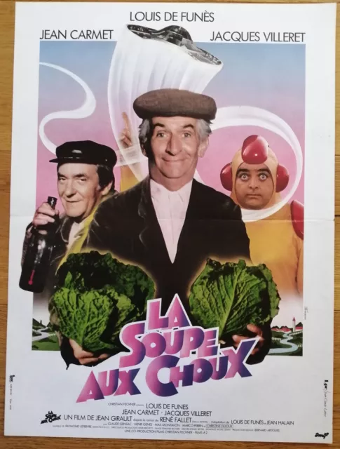 LOUIS DE FUNES soupe aux choux affiche cinema originale 40x60 cm '81 villeret