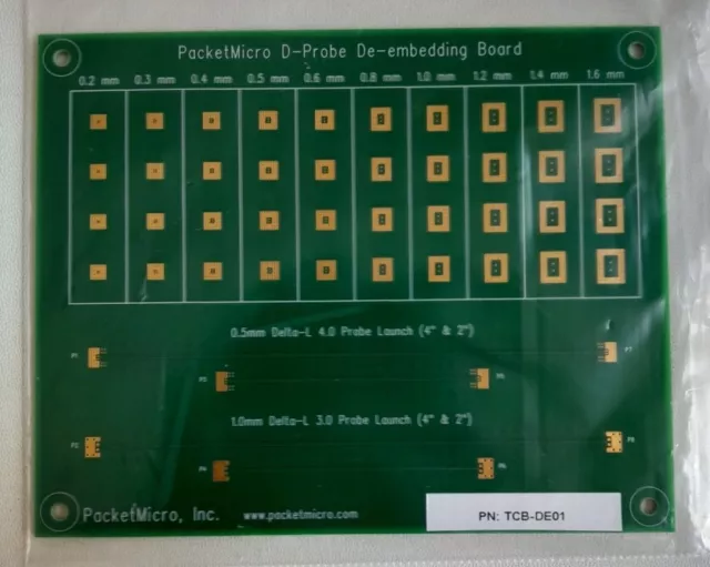 PacketMicro TCB-DE01 20GHz Differential Probe Card_De Embedding Board - New