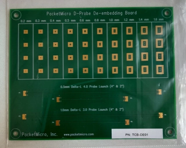 PacketMicro TCB-DE01 20GHz Differential Probe Card_De Embedding Board - New