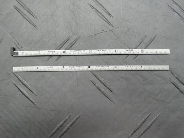 Starrett C610N Ruler Scale Tempered Steel (Lot of 2)