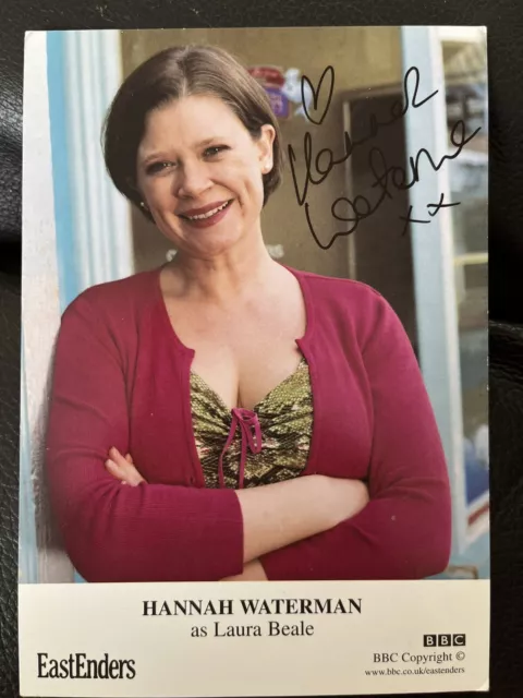 BBC EastEnders HANNAH WATERMAN as Laura Beale Hand Signed Cast Card Autograph