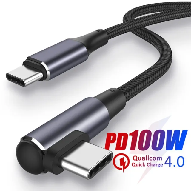 Ligne de données Charge rapide Angle droit PD 100W Câble USB C vers USB Type C