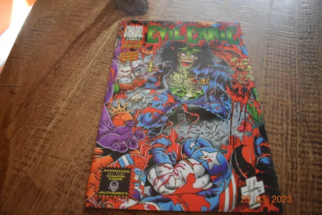 Evil Ernie, Vs Super Heroes #1, 1995, Chaos comic, Steven Hughes cover art, vf
