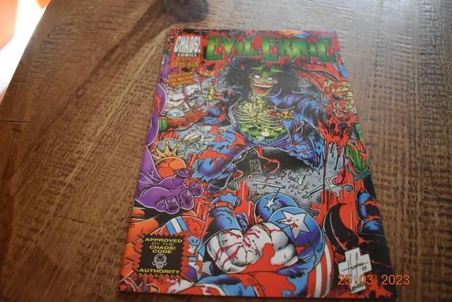 Evil Ernie, Vs Super Heroes #1, 1995, Chaos comic, Steven Hughes cover art, vf