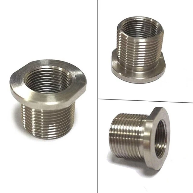 Durable 1/2 28 ID to 5/8 24 OD Thread Adapter Precision CNC Manufacturing