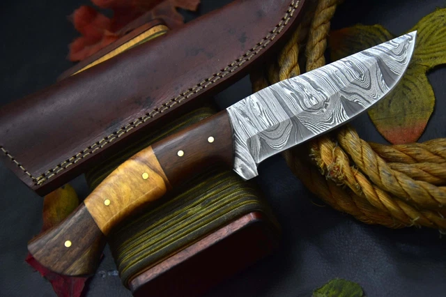 Custom 9.0"OAL Hand Forged Damascus Steel Hunting Knife Handmade (J4-A) 3