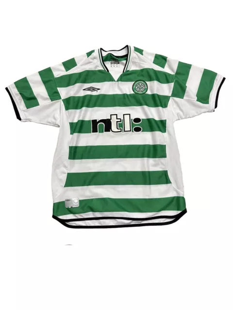 FC Celtic Glasgow 2001 2003 Home Football Shirt Soccer Jersey Umbro Mens  size XL
