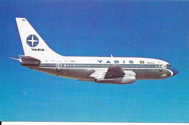 VARIG Airlines Brazil Boeing 737-200 Airline issued Postcard