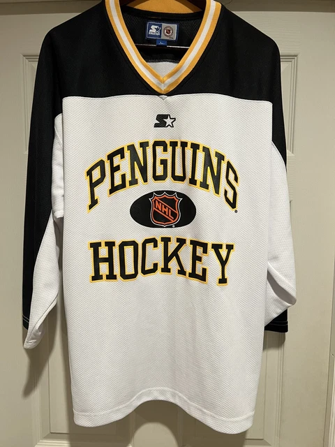 Vintage 90s Pittsburgh Penguins NHL Hockey White Practice Jersey | Size Large Vintage 90s Pittsburgh Penguins NHL Hockey White Practice Jersey | Size Large