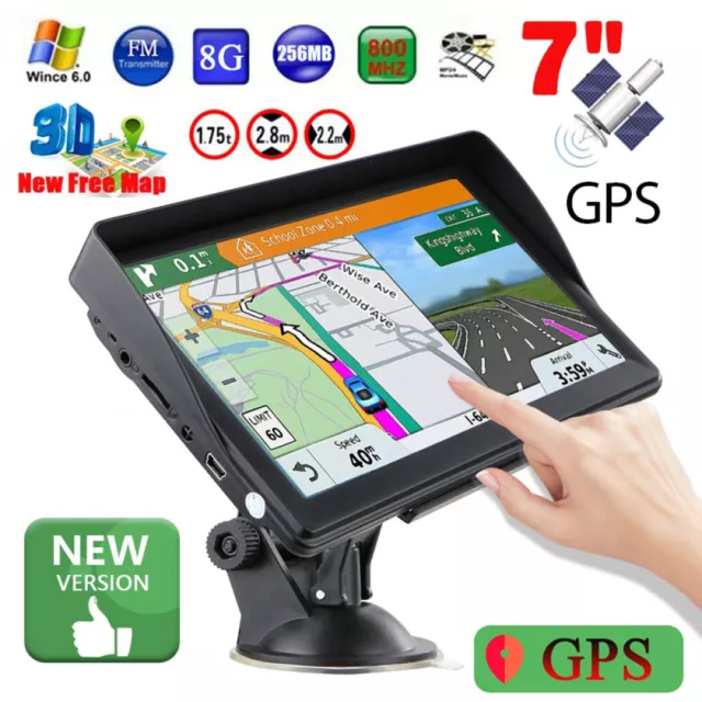 7''Zoll GPS Navi Navigation für Auto LKW PKW Navigationsgerät 8GB+256MB EU Karte