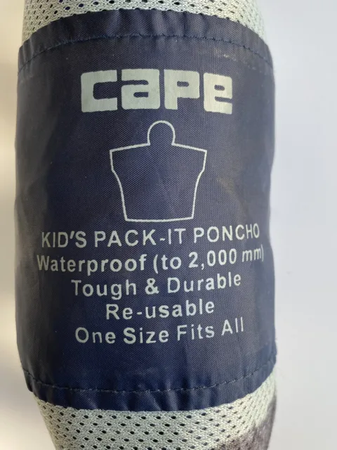 Anaconda Cape Kids Pack It Rain Jacket Raincoat Dark Navy Blue One Size Fits All