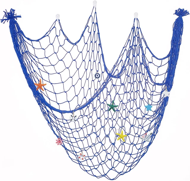 Rete Da Pesca Decorativa 200x400 Cm - Stile Marinaro Per Arredamento - Foto 9