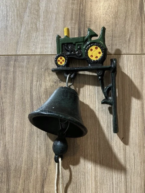 Tractor Door Bell Wall Mount Cast Iron Rustic Vintage Old Fashion New John Deere