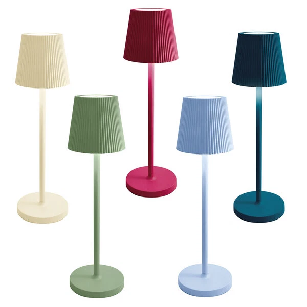 LAMPADA DA TAVOLO RICARICABILE TOUCH DIMMERABILE CON BASE RICARICA tipo poldina