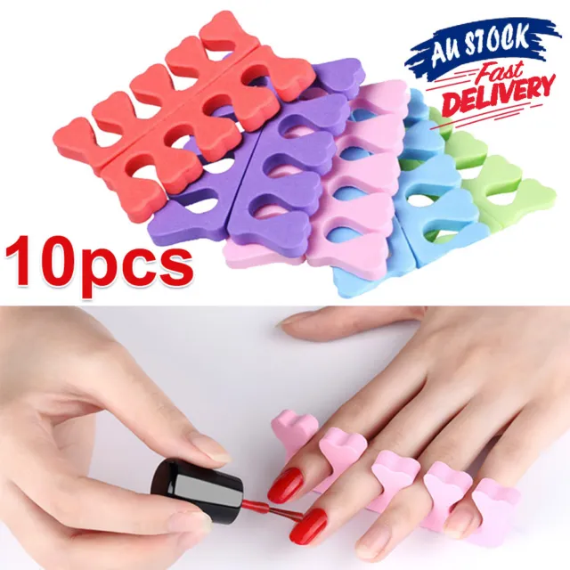 10pcs Nail Art Soft Foam Sponge Finger Dividers Manicure Pedicure Toe Separators