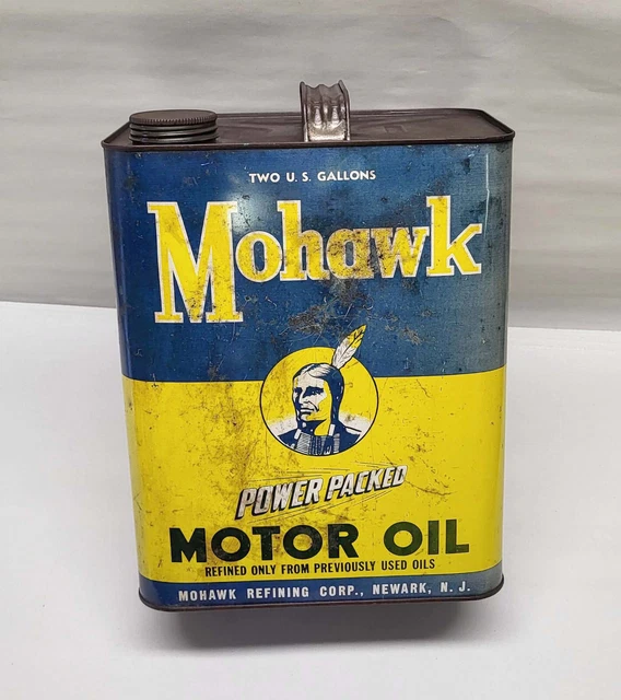 VINTAGE MOHAWK MOTOR Oil Can Two Gallons Newark Nj 100.00 PicClick