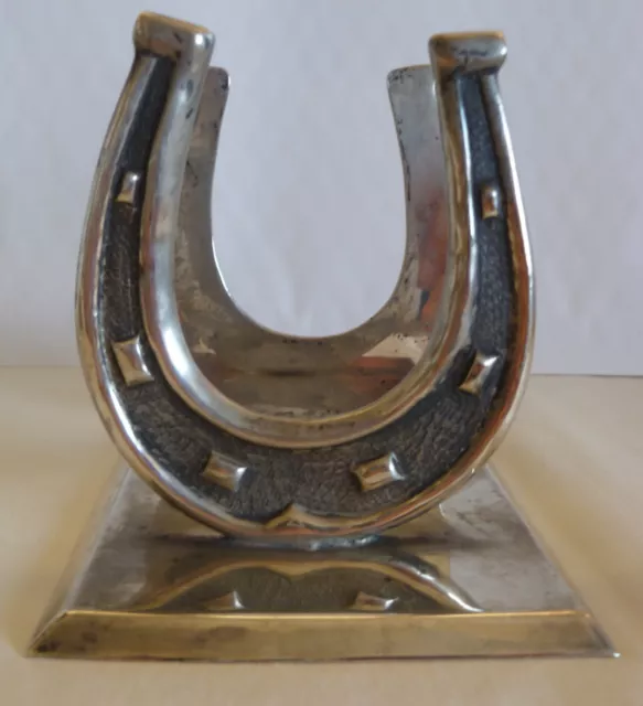 R.RODRIGUEZ MEXICO VINTAGE STERLING SILVER HORSESHOE PAPER HOLDER- 170.5 grams