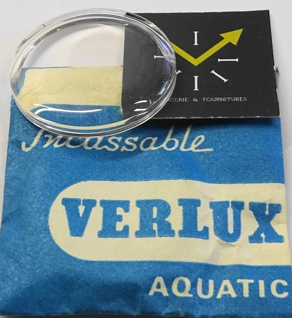 Verre De Montre Rond 33.5 Mm Pour Plongée Avec Bague Chromée - Neuf, Sans Marque, Idéal Pour La Réparation