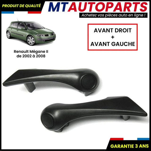 2x POIGNEE INTERIEUR PORTE AGRIPPER NOIR POUR RENAULT MEGANE MK2 II 02-05