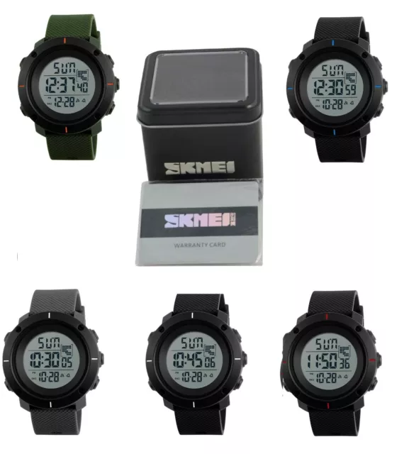 SKMEI Herren Digital Sport Militär Outdoor Armbanduhr + Box & Garantiekarte