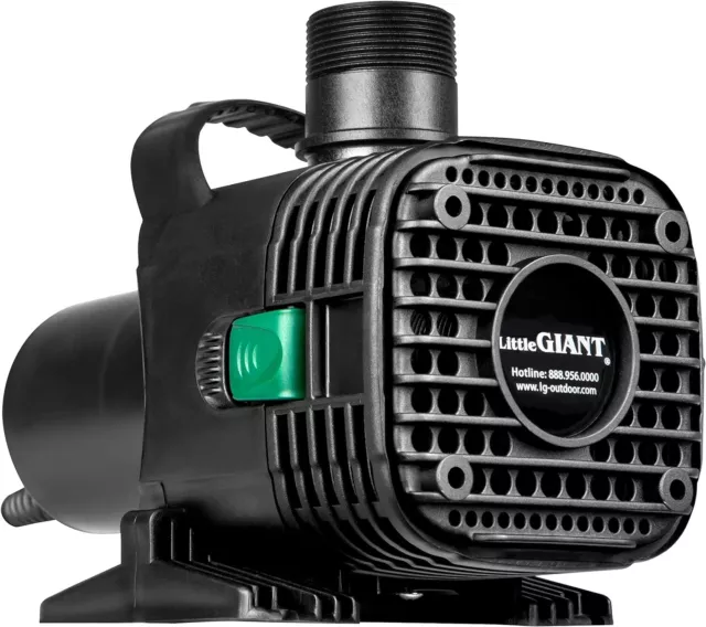 Little Giant 566724 1295GPH Wet Rotor Pump with 20-Ft. Cord for ponds up to 1200