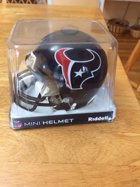 WOW!! HOUSTON TEXANS NFL FOOTBALL SPORTS REPLICA VSR4 Riddell MINI HELMET