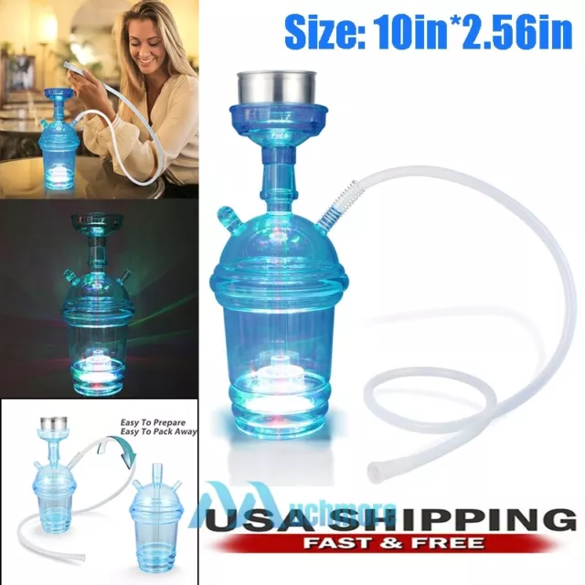 Sunlight Portable Acrylic Hookah Travel Cup With LED Light home or car cup  hold