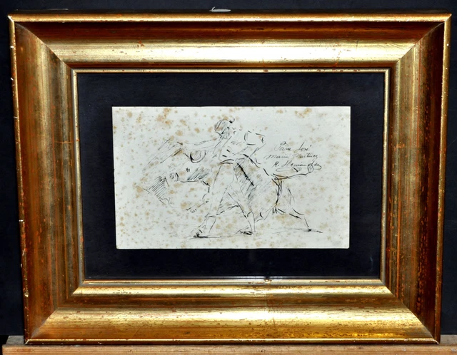 Firmado R. Hernandez. Dibujo A Tinta. Años 50. Pase Taurino. Firmado R. Hernandez. Dibujo A Tinta. Años 50. Pase Taurino.