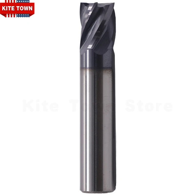 1/2" 5 Flute Variable Helix Carbide End Mill – NACo Coated, USA Made, RCT