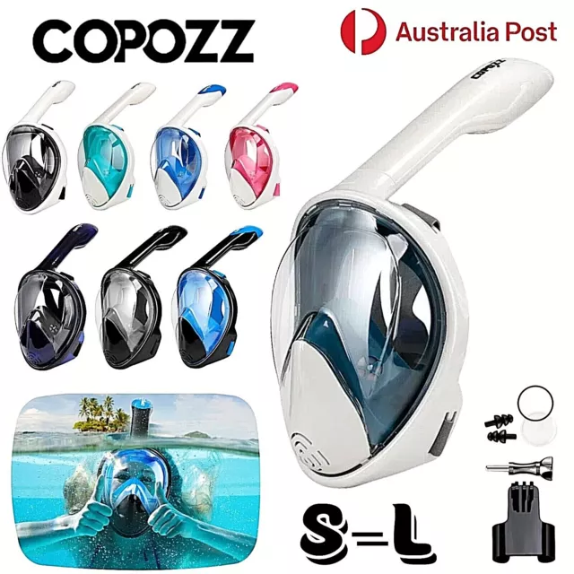 COPOZZ Snorkel Mask Full Face Scuba Diving Swimming Breath Dry Goggle Snorkeling
