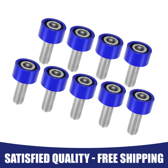Blue M8x1.25 Exhaust Header Manifold Cup Washers Bolts Suit for Honda Item of 9