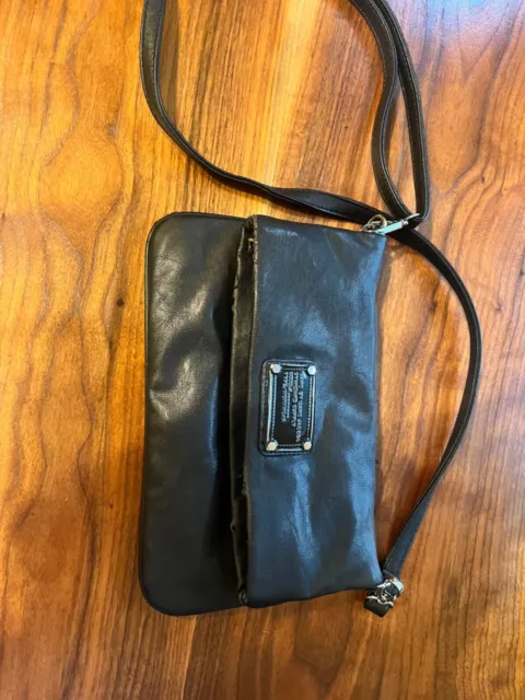 Marc Jacobs black leather crossbody bag