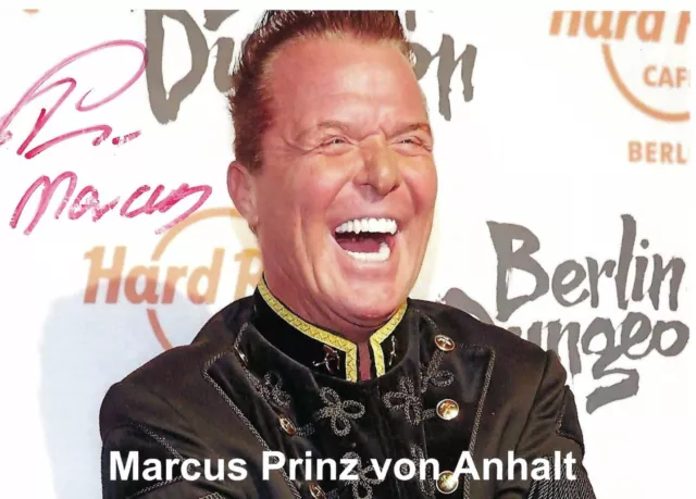 Prinz Marcus von Anhalt  Autogrammkarte 10x15cm Promis unter Palmen Trash TV