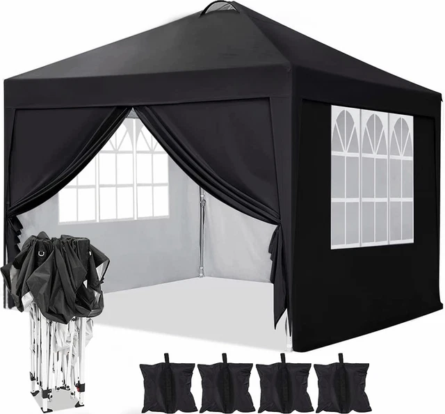 Faltpavillon 3x3m Wasserdicht Partyzelt Gartenzelt UV Pavillon Popup Wasserdicht
