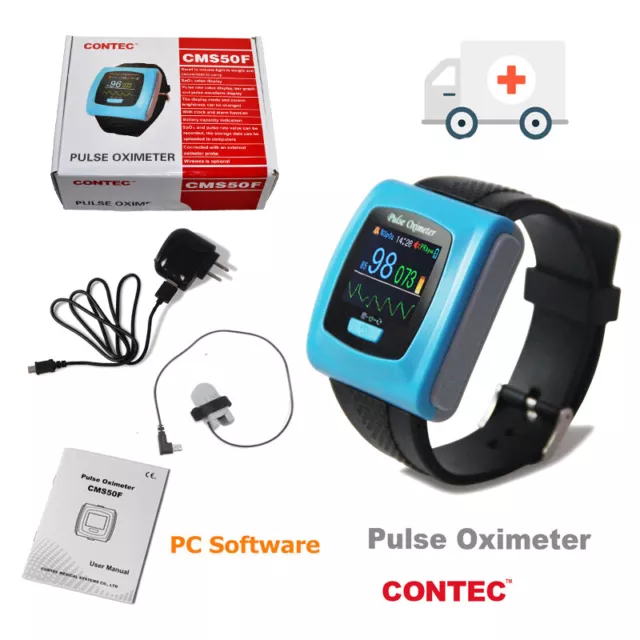 Wrist OXYMETRE SATUROMETRE POULS METRE OXYMETER SPO2 PR CONTEC 24hours PC USB