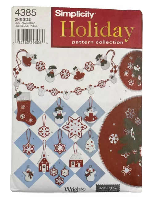 SIMPLICITY Pattern 4385  Christmas Holiday Collection Complete Uncut NEW